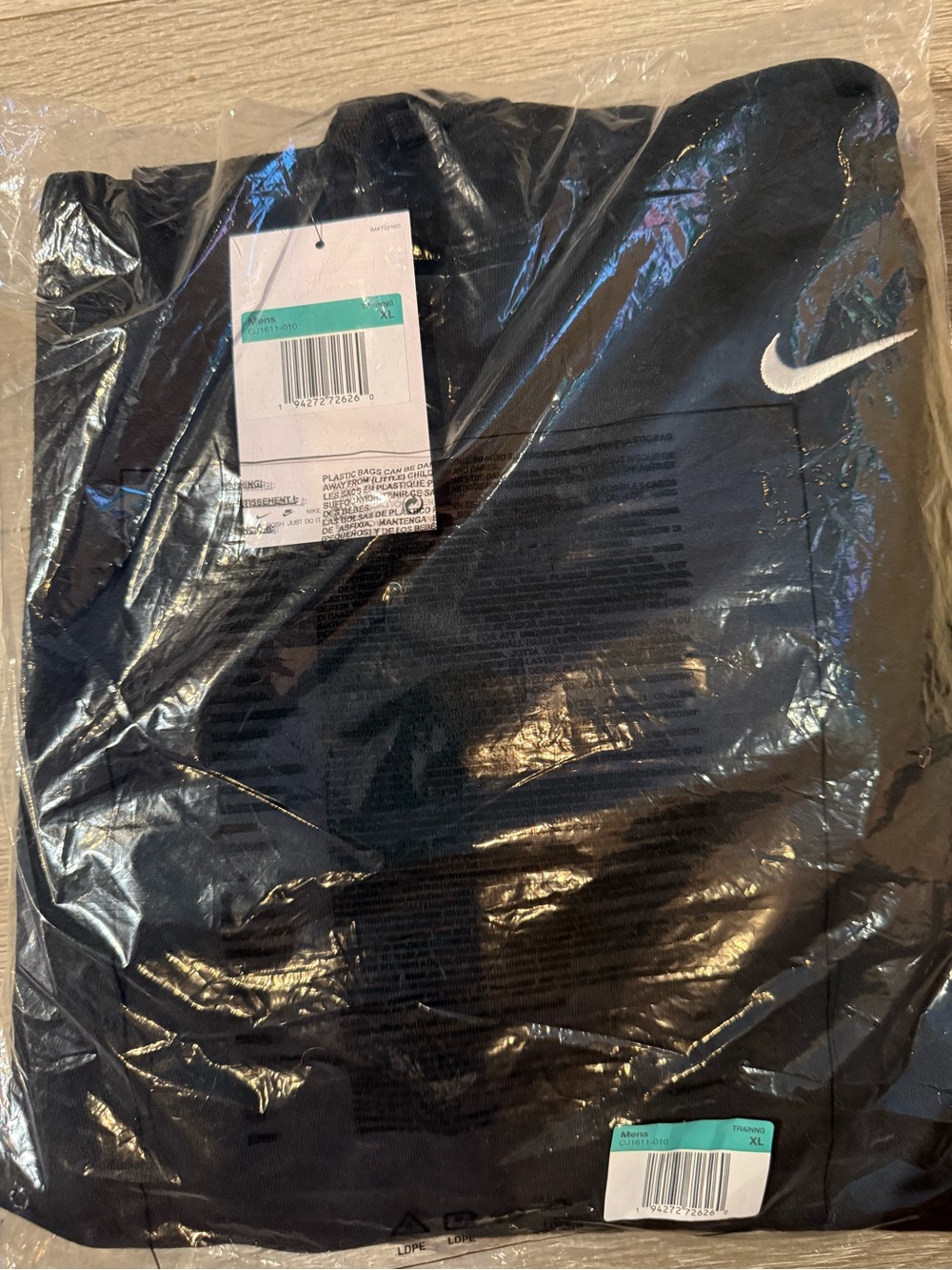 Nike Black Pullover with White Swoosh